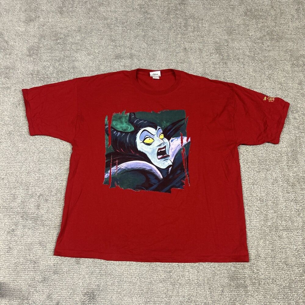 Vintage Disney Villains Maleficent Red Graphic T Shirt Adult Mens Womens XL USA